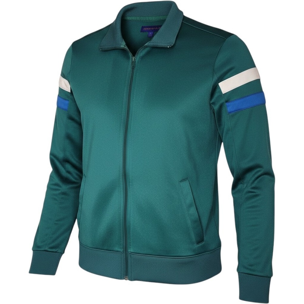 AEROPOSTALE Track Jacket Mens Medium Emerald Green 80'S Retro